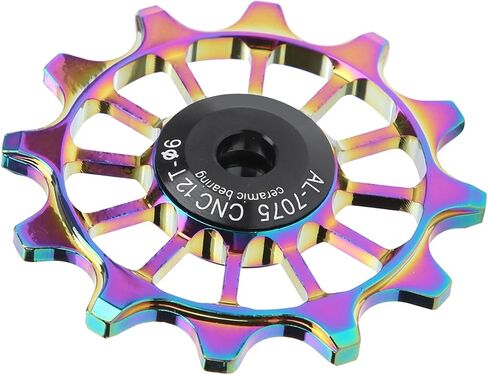 Generic 12T Aluminum Alloy Bike Rollers, Pulley Wheel Guide Wheel, Derailleur Pulley Wheels with Ceramic Bearing for Mountain Road Bikes in Kuwait