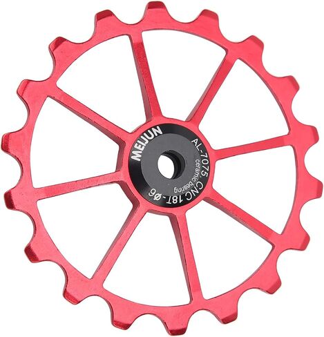 18T Rear Derailleur Pulley Wheels Rear Guide Roller Wheel for Mountain Bike Road Bike with Aluminum Alloy Ceramic Material 6MM Axes in Kuwait