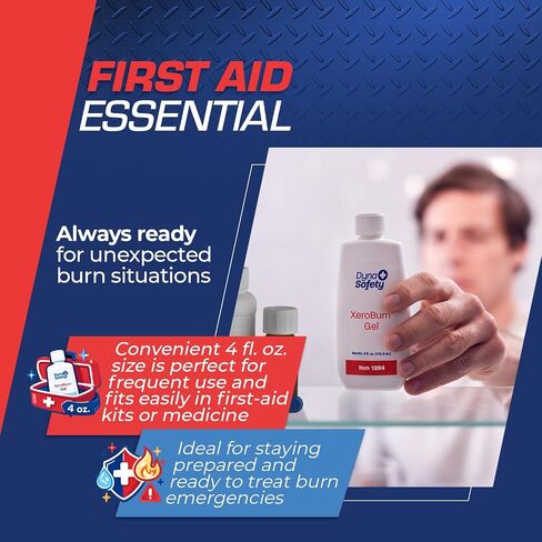 Dynarex XeroBurn Burn Gel مع 2٪ ليدوكائين - الإسعافات الأولية الأساسية للحروق الطفيفة وحروق الشمس ولدغات الحشرات - 4 فلوريدا أوقية. أوقية. زجاجات - 24 لكل علبة in Kuwait