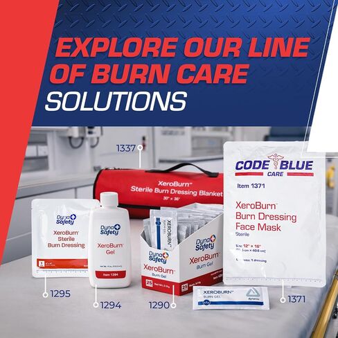 Dynarex XeroBurn Burn Gel مع 2٪ ليدوكائين - الإسعافات الأولية الأساسية للحروق الطفيفة وحروق الشمس ولدغات الحشرات - 4 فلوريدا أوقية. أوقية. زجاجات - 24 لكل علبة in Kuwait