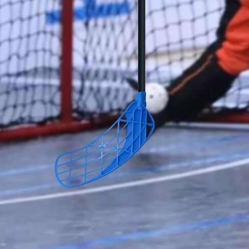 Qianly Floorball Sticks Head Versatile Hockey Stick Blade Accessory Curved Floorball Blade PE Material Suitable for Hobbyists School Teams Ice Hockey, Blue Right Hand in Kuwait