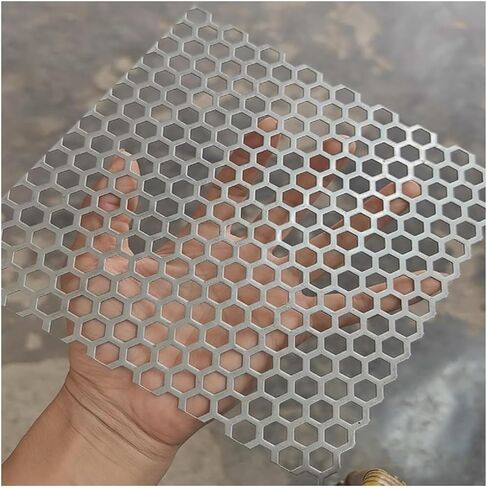 304 Stainless Steel Perforated Sheet Metal Round 6mm 8mm 10mm Mesh 50x50cm 19.6x19.6in(10mm Mesh,50x50cm/19.6x19.6in) in Kuwait