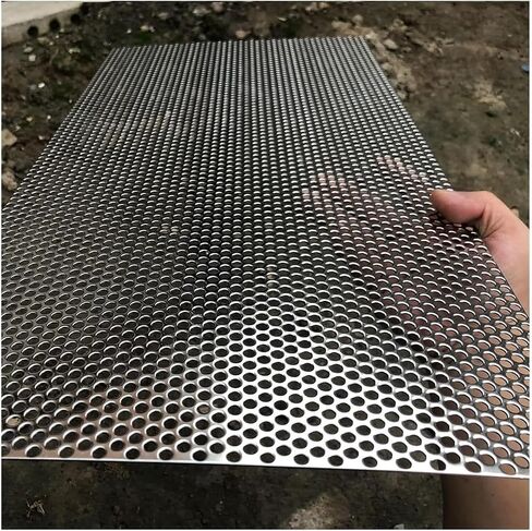 304 Stainless Steel Perforated Sheet Metal Round 1mm Mesh 20x20cm With 1-10mm Holes Multiple Sizes(1mm Mesh,35x35cm) in Kuwait