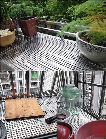 Stainless Steel Perforated Metal Sheets - 0.32in Aperture, 8mm Expanding Mesh Panel, Durable Stainless Steel Mesh, 50cm x 200cm for DIY & Industrial Use in Kuwait