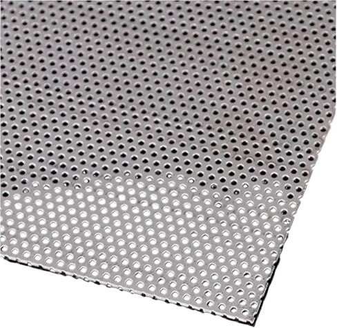 304 Stainless Steel Perforated Sheet Metal Round 8mm Mesh Silver 10x10cm(5mm Mesh,10x10cm) in Kuwait
