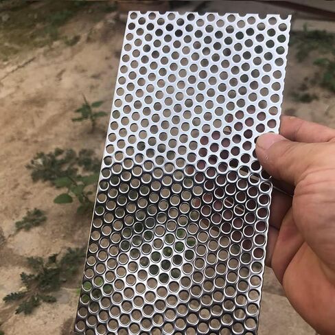 304 Stainless Steel Perforated Sheet Round 0.8mm Thick 2mm Mesh 40x40cm(10mm Mesh,15x15cm) in Saudi Arabia