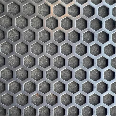 304 Stainless Steel Perforated Sheet Round 6mm 8mm Holes 1.3mm Thick 10mm Mesh 50x50cm 19.6x19.6in(10mm Mesh,25x35cm/9.8x13.7in) in Kuwait