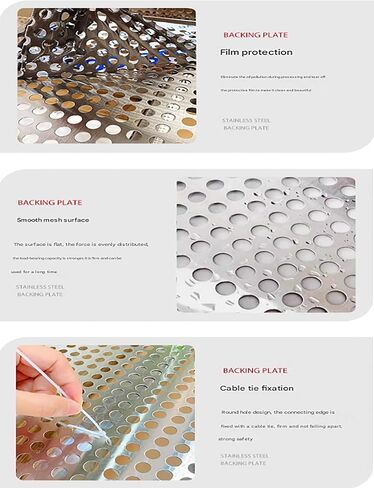 Stainless Steel Perforated Sheets - 0.32in Aperture, 8mm Expanded Metal Mesh Panel (47cm x 200cm) - Durable, Versatile Steel Mesh for DIY Projects, Fencing, and Ventilation in Kuwait