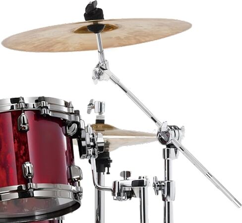 Balacoo Drum Kit المشبك مع ترس قابل للتعديل وهيكل معدني مقاوم للصدأ، مشبك تمديد ذراع الصنج الفضي مع وسادة لباد لملحقات مجموعة الطبل in Kuwait