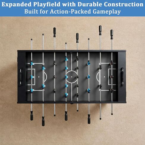 54 Inch Full Size Regulation Foosball Table | Competition Sized Arcade Soccer Game Table for Home, Office or Game Room - Includes 4 Balls, 2 Cup Holders in Kuwait