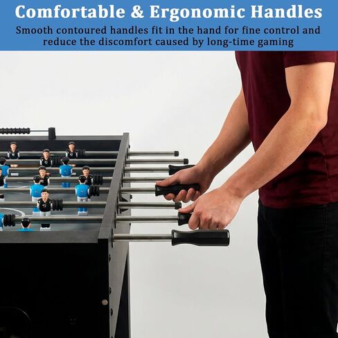 54 Inch Full Size Regulation Foosball Table | Competition Sized Arcade Soccer Game Table for Home, Office or Game Room - Includes 4 Balls, 2 Cup Holders in Kuwait
