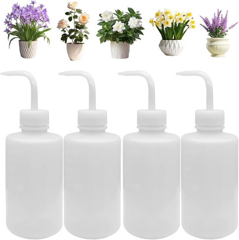 Wash Bottle 4 Pack 250ml Squeeze Bottles & Visible Scale, Leak-Proof Lab Wash Bottle for Tattoo Cleaning, Eyelash Extensions, Succulent Watering, Precise Liquid Control（Purple） in Kuwait