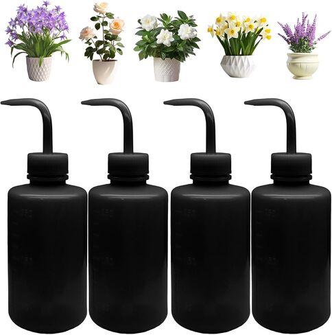 Wash Bottle 4 Pack 250ml Squeeze Bottles & Visible Scale, Leak-Proof Lab Wash Bottle for Tattoo Cleaning, Eyelash Extensions, Succulent Watering, Precise Liquid Control（Purple） in Kuwait