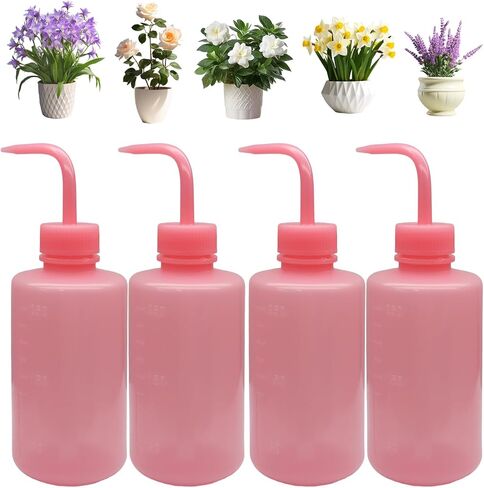 Wash Bottle 4 Pack 250ml Squeeze Bottles & Visible Scale, Leak-Proof Lab Wash Bottle for Tattoo Cleaning, Eyelash Extensions, Succulent Watering, Precise Liquid Control（Purple） in Kuwait