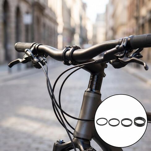 12Pcs Bicycle Headset Spacer, 4 Sizes Aluminium Alloy Bike Stem Headset Spacers Fork Washer Bike Handlebar Stem Spacers Threadless for Mountain Bikes, Road Bikes (2mm, 3mm, 5mm, 10mm) in Kuwait
