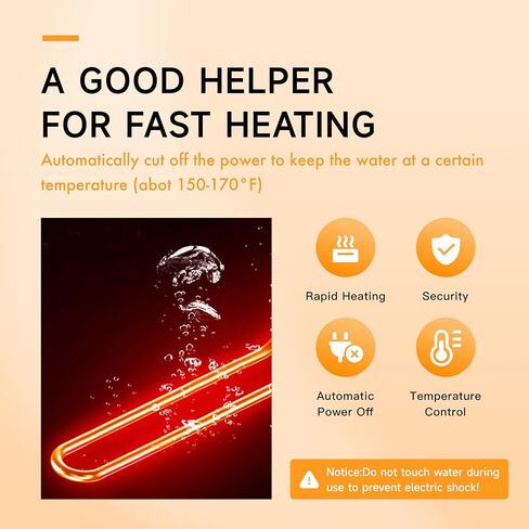 Submersible Bath Heater for Bathtub - Immersion Water Heater for Buckets, Pools, and Tubs, Fast & Efficient Portable Pool Warmer. in Kuwait