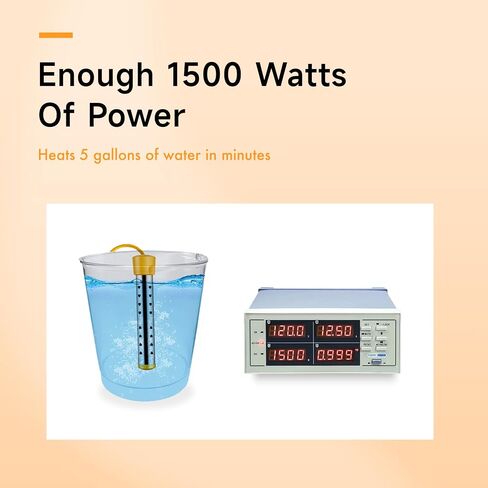 Submersible Bath Heater for Bathtub - Immersion Water Heater for Buckets, Pools, and Tubs, Fast & Efficient Portable Pool Warmer. in Kuwait