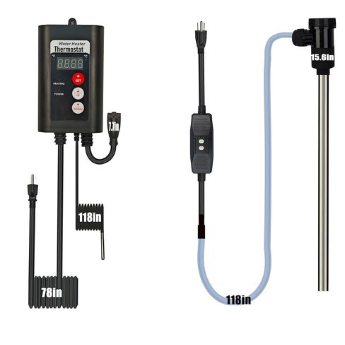 1500W Titanium Immersion Water Heater with Temp Control & GFCI – Submersible Electric Heater for Above-Ground Pool, Baptistry, Baptismal Pool, Spa, Bucke, Hot TubBathtub & Inflatable Pool in Kuwait