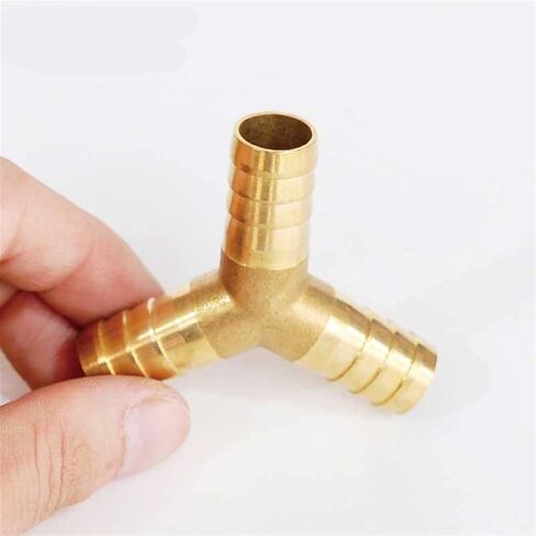 Lkq-Brass Adapter Brass Barb Pipe Fitting 2 3 4 Way Connector For 4mm 5mm 6mm 8mm 10mm 12mm 16mm 19mm Hose Copper Pagoda Water Tube, Garden Hose Connector(T 3 Way,OD 14mm) in Kuwait