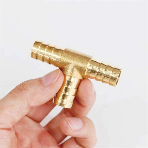 Lkq-Brass Adapter Brass Barb Pipe Fitting 2 3 4 Way Connector For 4mm 5mm 6mm 8mm 10mm 12mm 16mm 19mm Hose Copper Pagoda Water Tube, Garden Hose Connector(T 3 Way,OD 14mm) in Saudi Arabia