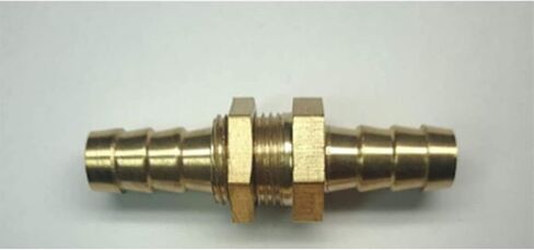Lkq-Brass Adapter Reducing Fit 4/6/8/10mm Hose Brass Bulkhead Hosetail Hose Barb Pipe Fitting Connector, Garden Hose Connector(6mm) in Kuwait