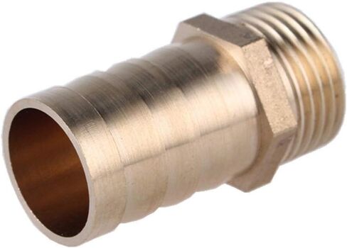 Lkq-Brass Adapter Hose Barb Tail 6/8/10/12/14/16/19/25MM Brass Pipe Fitting 1/8" 1/4" 3/8" 1/2" 1" BSP Male Connector Joint Copper Adapter, Garden Hose Connector(8mm Barb,1/8") in Kuwait