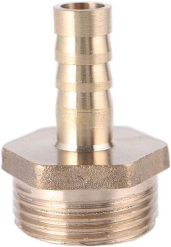Lkq-Brass Adapter Hose Barb Tail 6/8/10/12/14/16/19/25MM Brass Pipe Fitting 1/8" 1/4" 3/8" 1/2" 1" BSP Male Connector Joint Copper Adapter, Garden Hose Connector(8mm Barb,1/8") in Kuwait