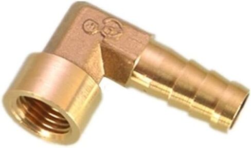 Lkq-Brass Adapter Elbow Brass Barbed Fitting For Fuel Gas Water Copper, 8~16mm Hose Barb X 1/4" 3/8" 1/2" Female Thread Coupler Connector, Garden Hose Connector(12mm,1/2") in Kuwait