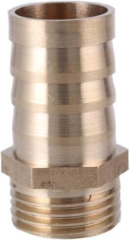 Lkq-Brass Adapter Hose Barb Tail 6/8/10/12/14/16/19/25MM Brass Pipe Fitting 1/8" 1/4" 3/8" 1/2" 1" BSP Male Connector Joint Copper Adapter, Garden Hose Connector(8mm Barb,1/8") in Kuwait