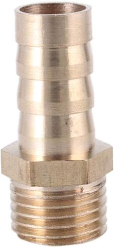 Lkq-Brass Adapter Hose Barb Tail 6/8/10/12/14/16/19/25MM Brass Pipe Fitting 1/8" 1/4" 3/8" 1/2" 1" BSP Male Connector Joint Copper Adapter, Garden Hose Connector(8mm Barb,1/8") in Kuwait
