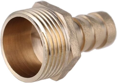 Lkq-Brass Adapter Hose Barb Tail 6/8/10/12/14/16/19/25MM Brass Pipe Fitting 1/8" 1/4" 3/8" 1/2" 1" BSP Male Connector Joint Copper Adapter, Garden Hose Connector(8mm Barb,1/8") in Kuwait