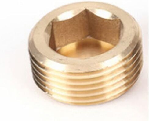 Lkq-Brass Adapter 1/8" 1/4" 3/8" 1/2" 3/4" BSP Male Thread Brass Hex Head Socket End Cap Plug Copper Coupler Connector Adapter Pipe Fitting, Garden Hose Connector(1/8") in Kuwait