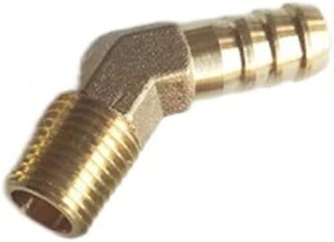 Lkq-Brass Adapter 1pcs Brass Hose Male Thread Barb Fitting Elbow 45 Degree PT 1/4" 1/8'' Male 8/10mm ID Hose, Garden Hose Connector(8mm,1/4") in Kuwait