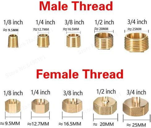 Lkq-Brass Adapter Brass Hose Barb Fitting Elbow 6mm 8mm 10mm 12mm 16mm To 1/4 1/8 1/2 3/8" BSP Male Thread, Garden Hose Connector(10mm Barb,1/2") in Kuwait