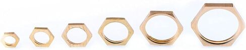 Lkq-Brass Adapter Brass Hex Lock Nuts Pipe Fitting M10 M12 1/8" 1/4" 3/8" 1/2" 3/4" 1" Female Thread Hexagonal Shank Cap, Garden Hose Connector(3/8") in Kuwait