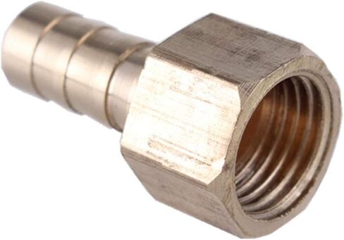 Lkq-Brass Adapter Brass Hose Fitting 6/8/10/12/14/16/19mm Barb Tail 1/8" 1/4" 3/8" 1/2" 3/4" 1" BSP Female Thread Copper Connector Coupler Adapter, Garden Hose Connector(6mm Barb,1/8") in Kuwait