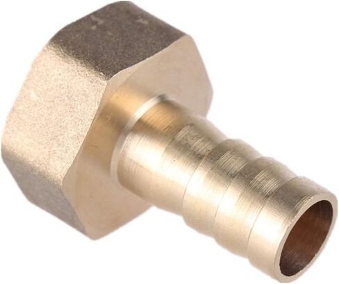 Lkq-Brass Adapter Brass Hose Fitting 6/8/10/12/14/16/19mm Barb Tail 1/8" 1/4" 3/8" 1/2" 3/4" 1" BSP Female Thread Copper Connector Coupler Adapter, Garden Hose Connector(6mm Barb,1/8") in Kuwait