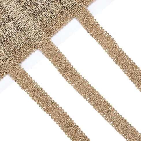 Ph Pandahall 22 ياردة مضفر الخيش الشريط Burlywood Lace Craft Ribbon 11mm (3/8 بوصة) ريفي جديلة أشرطة الجوت من البوهيمية DIY Costs Callcover Curtain Decore Home Decor in Kuwait