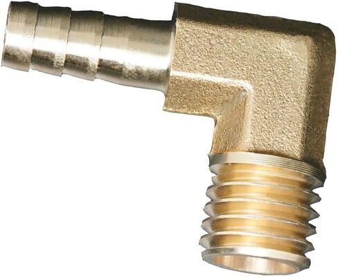 1pcs Brass Elbow Hose Barb Fitting, M10x1.5 & M12x1.75 Thread, 8-12mm Adapter for Plumbing, Gas, Water(M10x1.5-8mm) in Kuwait