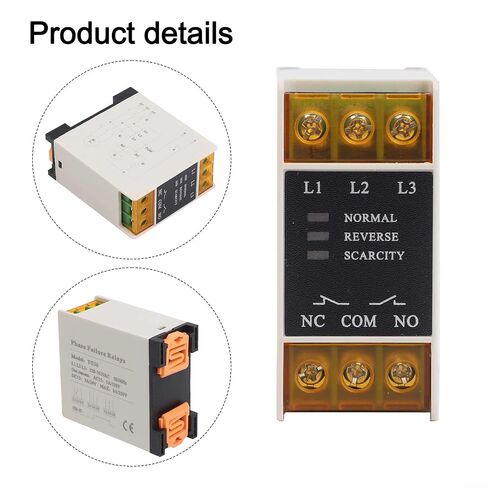 FABULETTA Phase Relay TG30/TG30S 380V AC Voltage Detection with LED Indicator for Motor Protection, DIN Rail Mount Industrial Automation Equipment, Phase Loss and Unbalance Guard(TG30) in Kuwait