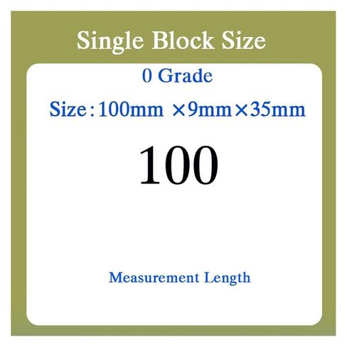 1pc,0.5-100mm Length, Ceramic Rectangular Gauge Block, Grade 0, Customized Gauge, Tools for Micrometer and Caliper Inspection for Testing and Calibration(100mm 1pc) in Kuwait