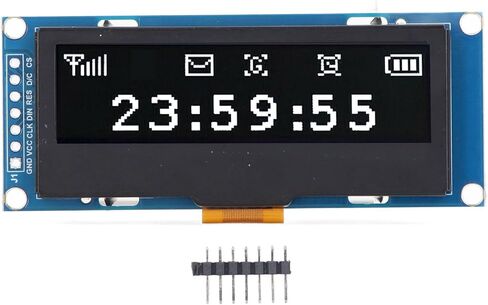 وحدة عرض OLED، وحدة تحكم SSD1305 صفراء عالية الدقة مقاس 2.23 بوصة مع واجهة SPI I2C ودقة 128x32، استهلاك منخفض للطاقة للتحكم الصناعي في الإلكترونيات ذاتية الصنع in Kuwait