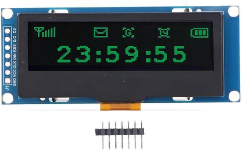 وحدة عرض OLED، وحدة تحكم SSD1305 صفراء عالية الدقة مقاس 2.23 بوصة مع واجهة SPI I2C ودقة 128x32، استهلاك منخفض للطاقة للتحكم الصناعي في الإلكترونيات ذاتية الصنع in Kuwait