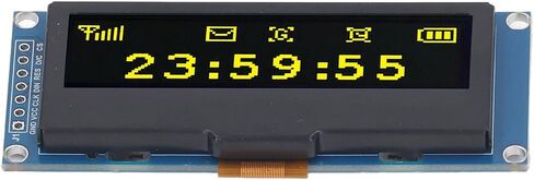وحدة عرض OLED، وحدة تحكم SSD1305 صفراء عالية الدقة مقاس 2.23 بوصة مع واجهة SPI I2C ودقة 128x32، استهلاك منخفض للطاقة للتحكم الصناعي في الإلكترونيات ذاتية الصنع in Kuwait