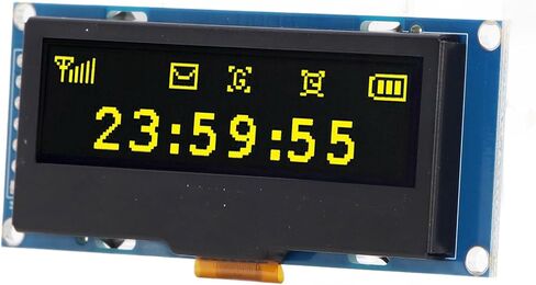 وحدة عرض OLED، وحدة تحكم SSD1305 صفراء عالية الدقة مقاس 2.23 بوصة مع واجهة SPI I2C ودقة 128x32، استهلاك منخفض للطاقة للتحكم الصناعي في الإلكترونيات ذاتية الصنع in Kuwait