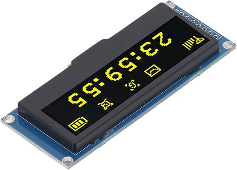 وحدة عرض OLED، وحدة تحكم SSD1305 صفراء عالية الدقة مقاس 2.23 بوصة مع واجهة SPI I2C ودقة 128x32، استهلاك منخفض للطاقة للتحكم الصناعي في الإلكترونيات ذاتية الصنع in Kuwait