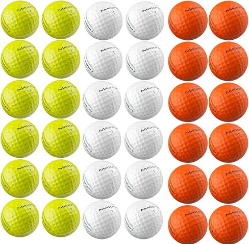 Maxfli StraightFli Golf Balls Variety Pack – 36-Pack (Gloss White, Gloss Yellow, Matte Orange) | Soft Feel, Durable Ionomer Cover | Ideal for Beginners & Recreational Golfers in Kuwait