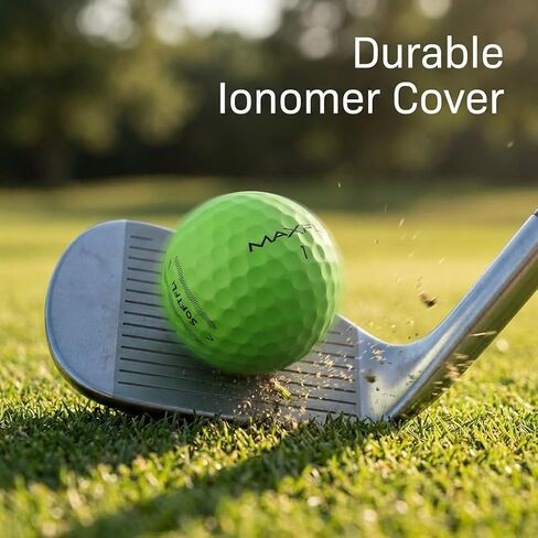 Maxfli SoftFli Golf Balls – 36-Pack Matte Green | Soft Feel Low Compression Golf Balls for Distance & Control | Durable Ionomer Cover | Ideal for Beginners & Recreational Golfers in Kuwait