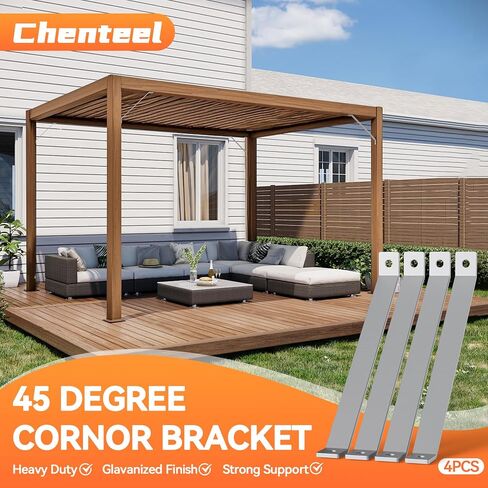 14-5/8" 45 Degree Corner Brace - Heavy Duty 5.6 mm Thick Steel 45 Degree Angle Support Brackets for 1-5/8" Strut Channel, Galvanized 45 Degree Corner Braces, Inside Mount Angle Bracket - 4 Pack in Kuwait