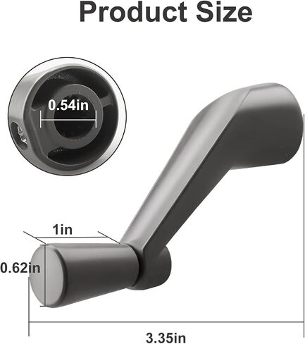 Window Handle Crank Replace H 3966 & H 4106, 3/8" Spline Crank Window Handle, Casement Window Crank Handle of Smooth 360-Degree Operation, 2 - Pack, Stone Color in Kuwait